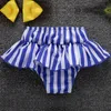 One-Pieces Summer Kids Girl Bikini Set Striped Bathing Suit Bow Swimwear Tankini Swimsuit Girls Beach Wear Bathing Suit Children Bikini Set W0310