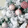 Juldekorationer 6cm Xmas Tree Ball Bauble Hanging Home Party Ornament Decor Pendant Decoration for Silver POWD