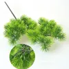 Decorative Flowers 2Pcs Plant 39cm Green Leaves Pine Branch Artificial Flower Home Decoration Bonsai Accessories