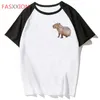 Mens TShirts capybara t shirt harajuku hip hop funny tee male streetwear tshirt top for men clothing 230310