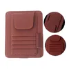 Borse portaoggetti Portaoggetti universale per visiera per auto Custodia in pelle PU per occhiali da carta Accessori Sun Organizador Car-Styling