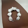 Strand NATURE FRESHWATER Baroque PEARL BRACELET-good Quality-BIG BRACELET