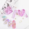 Nail Art Kits 1pcs High Quality Embossing Abrasive Multicolor Sample K Gold Piece Jewelry Star Frosted Arc Mold DIY Tool