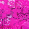 Qnpqyx novo vestido de festa de renda rosa sensual