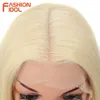 Synthetic Wigs 38 Inch Straight Long Hair Synthetic Lace Front Wigs for Women High Temperature Ombre 613 Red Cosplay 230227