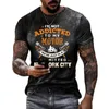 Mens Tshirts Yaz Gömlekleri Büyük Boy Giysiler Vintage Kısa Kollu Moda Amerika Rotası 66 Mektuplar Basılı O yakalı Gömlek 230310