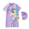 ワンピース1〜7y幼児の女の子水泳スーツIns flamingo Childrenwear whimwear ciss beach wear sear sw441 w0310