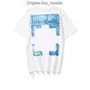 T Рубаются одежда Chao Brand Off Style White Summer Rendering Graffiti Arrstyle Lovers Cotton Cother-рукав для футболки с коротким рукавом