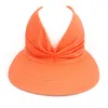 Szerokie brzegowe czapki Summer Sun Hat Elastyczna czapka dla dorosłych dla kobiet anty-UV Visor Łatwy w noszeniu czapek podróży Modna ochrona plaży Hatswide