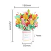 Presentkort Nya pop -up Mothers Day Cards Gifts Creative Flower Bundle 3D Threedimensional Goddess Festival gratulationskort Z0310