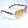 58% Color Wood Men Carters Drewniane okulary designerskie Męskie markę Vintage Luksusowe letnie odcienie okulary