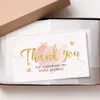 Cartes-cadeaux 30 Pcspack Carte de remerciement Feuille d'or Carte Merci pour votre soutien à ma petite carte de visite Petite boutique Cadeau Carte décorative Z0310