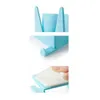 Kitchen Storage 2pcs Wall Mounted Plastic Pan Cover Rack Pot Lid Holder Cooking Tool Organizer Shelf (Blue)