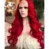 13x4 pizzo di capelli anteriori parrucche con capelli per bambini pre -pizzicò remy brasiliano brasiliano lunghe wig parrucca rossa brillante per donne6035054