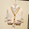 Cardigan Baby Boy Sweater Spring Herfst Trui Baby Kinderen Kleding jongens meisjes Sweaters Kinderen dragen kleding winter 230310