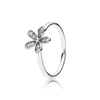 925 pond zilveren nieuwe mode charme voor Pandora 2023 Long Peach Flower Daisy Style Series Temperamentpaar Ring