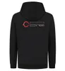 F1 Black Hoodie Racing Teamwear Tops 2023 Formel 1 Drivers Casual Subtimased Hoodie Half Zipper Stand-Up Collar Pullover Sweatshirt