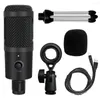 Microfones USB Microphone Condenser Recording for Computer Laptop PC YouTube Karaoke Game Studio Record With stockproof stativ