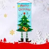 Decorações de Natal Festival Porta pendurada bandeira santa boneco de neve bandeira de pano de alce ornamentos