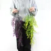 Decorative Flowers 75CM Artificial Hanging Plant Vine Plastic Green Leaves Willow Rattan For Home Garden Wall Decor Wedding Party Supplies