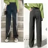 Women's Jeans Women's Jeans Street High Waist Pants Light Color Cotton Korean Fashion Loose Jeans Metal Buckle Wide Leg Y2k Female Jeans 230310