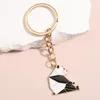 Anelli chiave Specistica portachiavi di animali da animale Panda Fox Rabbit Koala Key Ring Origami smalto catene chiave Gift Friendships for Women Men Handmad