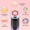 Ansiktsmassager 7 i 1 Face Lifting Machine Microcurrent Skin Remvenation Massager Lättterapi Anti Aging Wrinkle Beauty Device 230310