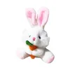 Doll 10cm Easter Stuffed Bunny Plushs Toy Hunting Rabbit Keychain Happy Easter Day Decor