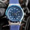 Zegarek Mens Watch Kwarc Ruch 44 mm ze stali nierdzewnej Guma skórzana skórzane zegarki modowe Wodoodporne projektanty na rękę Montre D267P