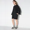 Casual jurken op maat gemaakte mode korte pocket losse solide kleur lange mouwen mini jurk vrouwelijke lente zomervestidos