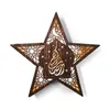 야간 조명 H7JB 라마단 축제 LED 스타 나무 벽 라이트 우아한 장식 eid 홈