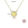 New micro-set zircon sunflower s925 silver pendant necklace jewelry fashion sexy women plated 18k gold lock chain necklace accessories gift