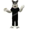 Costumes de mascotte Husky noir, robe de personnage d'élan de dessin animé, costumes de carnaval, taille adulte, fête d'anniversaire de noël, Halloween, tenue d'extérieur, offre spéciale