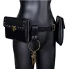 Marsupi Vintage Belt Leather Pack Donna Uomo Steampunk Double Pouch Bag Porta cellulare impermeabile Bum Purse Knight Costume 230310