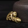 Ключевые кольца Pure Brass Zodiac Monkey Penis Подвеска для брелок мужчина Keyrings Подвеска творческая цепь забавного автомобиля.