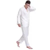 Pijama de cetim de seda de roupas de sono masculina Conjunto de pijama de pijama Conjunto PJS Sleepwear Set Loungewear