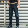 Herren-Jeans, Armee-Cargohose, Herren, lässig, urban, militärisch, taktisch, blauer Denim, für Herren, SWAT, robuste Arbeitshose, CORDURA-Stoff