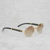 10% de descuento Vintage negro blanco cuerno de búfalo hombres madera Natural gafas marco transparente para mujeres gafas al aire libre gafas redondas Kajia nuevo