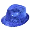 Hats Caps & Sequin Jazz Top Hat Boys Hip Hop Girls Street Dance Shiny Stage Cap Kids Fashion Summer Outdoor Child Performance Costume