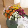 Flores decorativas plantas falsas artificiales 31cm flor solar colorida Margarita pequeña seda hogar jardín decoración crisantemo boda