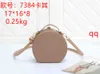 Luxe reliëf Mini Round Bag Vintage Real Leather Bag Premium Camera Classic Handtas Designer dames herenbeurt beroemde handtas tote schouderkoppelingszak