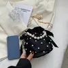 Вечерние сумки бренд плечо для женщин высококачественная роскошная женская сумочка черная бусинка имитация