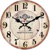 Настенные часы Большие настенные часы Классический вин -манера корона тихий деревянные круглые часы винтажные тихой гостиной настенные декор часы Стена Подарок 230310
