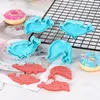 Moules de cuisson Vente 4p Enfant Dauphin Biscuit Moule De Coupe Fondant Gâteau Décoration En Plastique DIY Outils