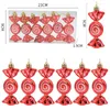 Party Decoration 6pcs/box Christmas Candy Balls 2023 Gifts Color Pine Tree Pendants Home Decor