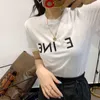 女性の Tシャツ春と夏の新 ce 高級レタープリントコットンクルーネックカップルカジュアル多用途クラシックサマードレス