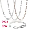 Colliers de perles 100% 925 Sterling Silver Type Original Perle de culture d'eau douce Me Chain Link Collier DIY 230310