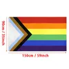 Partihandel Triangle Rainbow Flags Banner Polyester Metal Grommets hbt Gay Rainbow Progress Pride Flag Decoration DBC