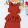 Girl Dresses Summer Baby Girls Candy Color Camisole Tank Dress Clothes Toddler Kids Fashion Cool Normal Vestidos Children Clothing