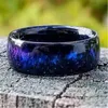 Moda Natural Rainbow Opal Ring Iridescente Mudança de cor Ringos de opala para mulheres e homens Presente de aniversário de noivado de casamento